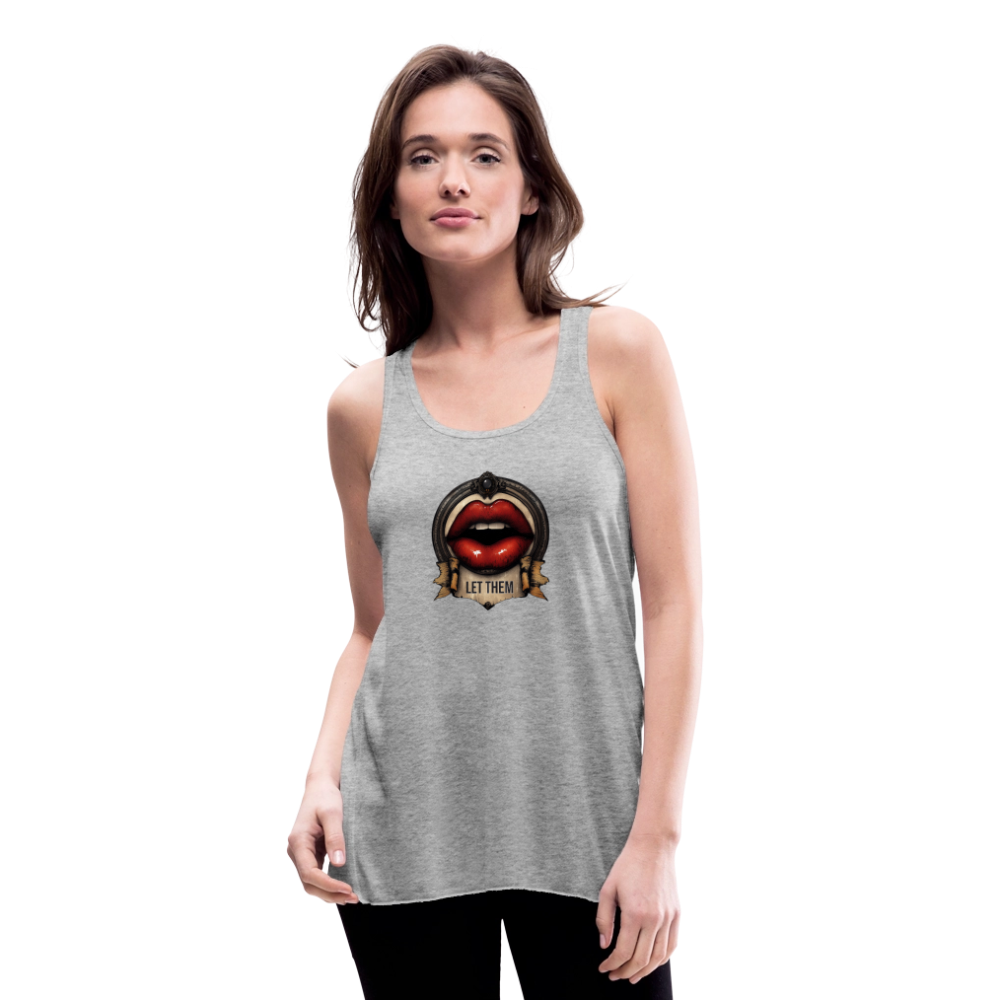 LET THEM Women's Flowy Tank Top by Bella - heather gray