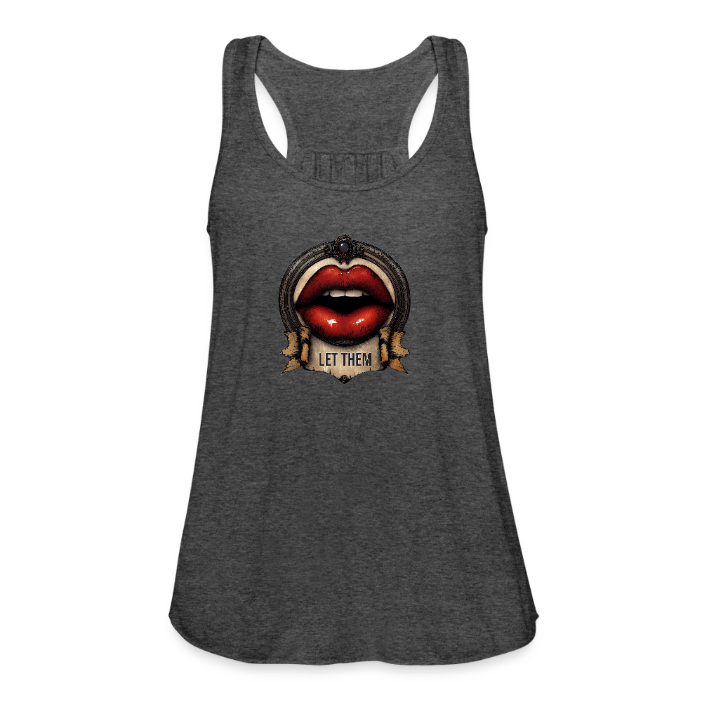 LET THEM Women's Flowy Tank Top by Bella - deep heather