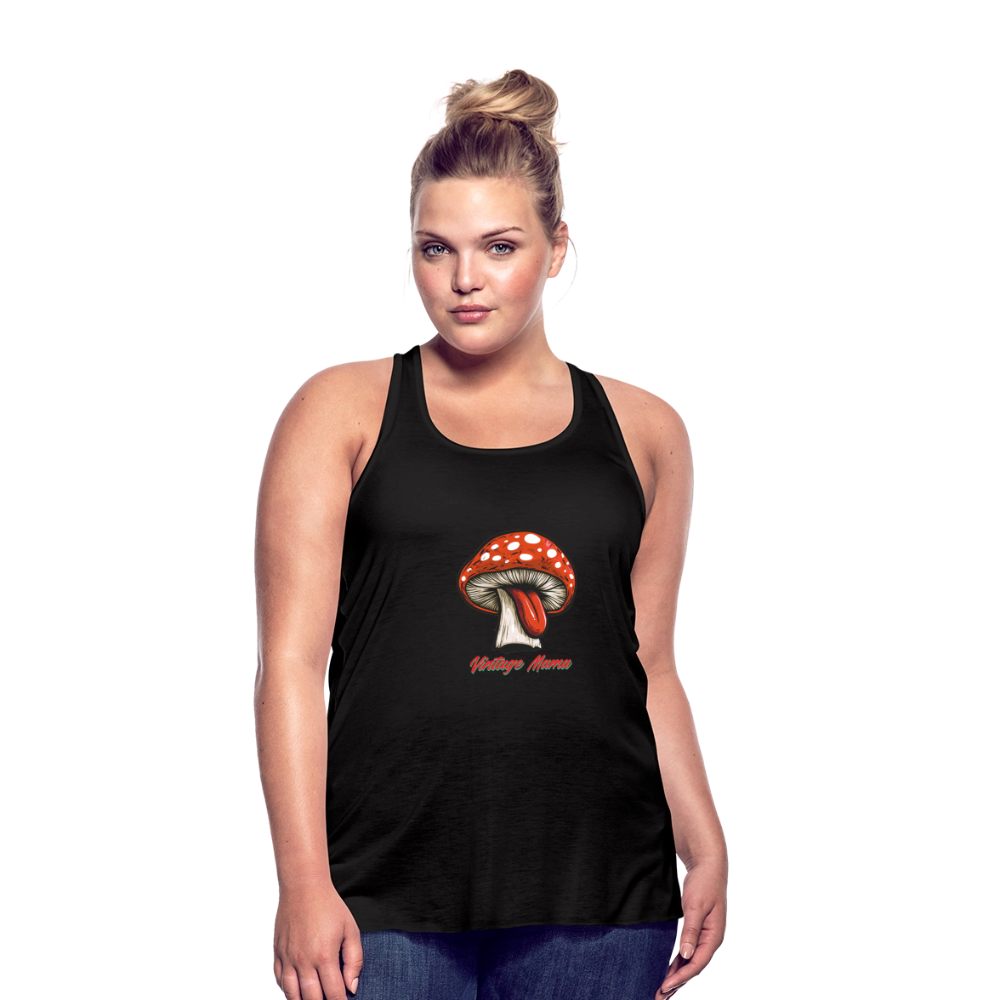 Mushy Tongue Women's Flowy Tank Top by Bella - black