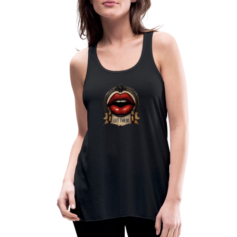 LET THEM Women's Flowy Tank Top by Bella - black