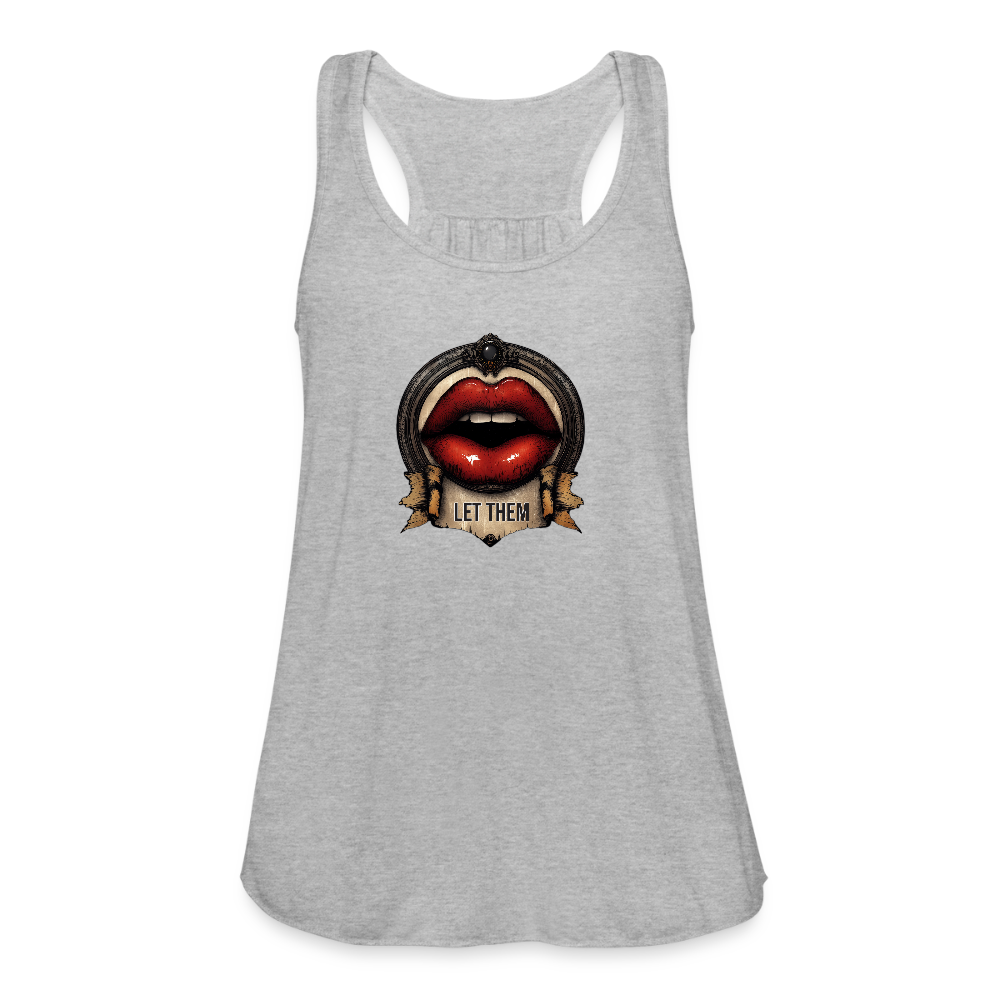 LET THEM Women's Flowy Tank Top by Bella - heather gray