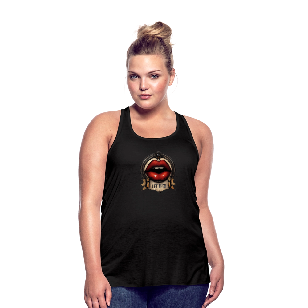 LET THEM Women's Flowy Tank Top by Bella - black