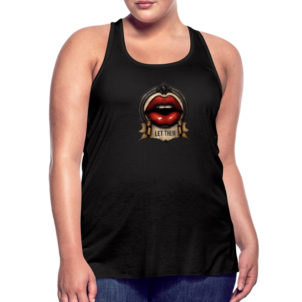 LET THEM Women's Flowy Tank Top by Bella - black