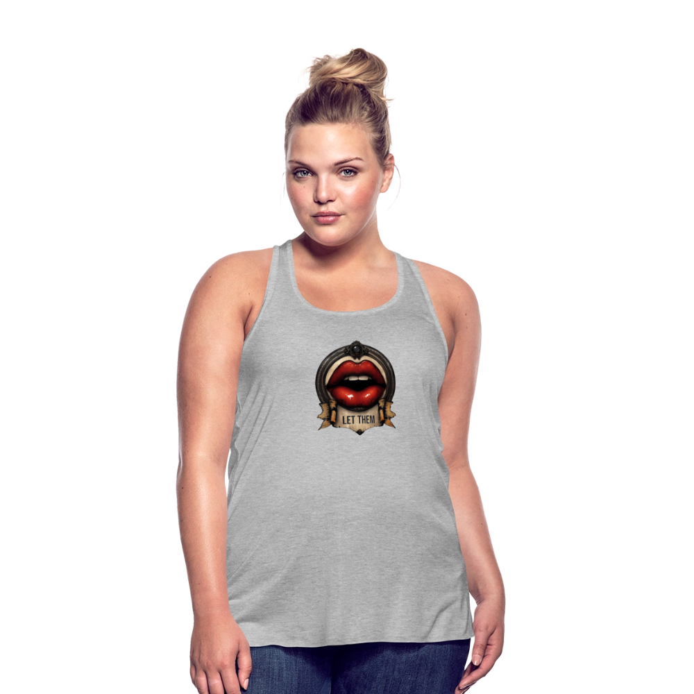 LET THEM Women's Flowy Tank Top by Bella - heather gray