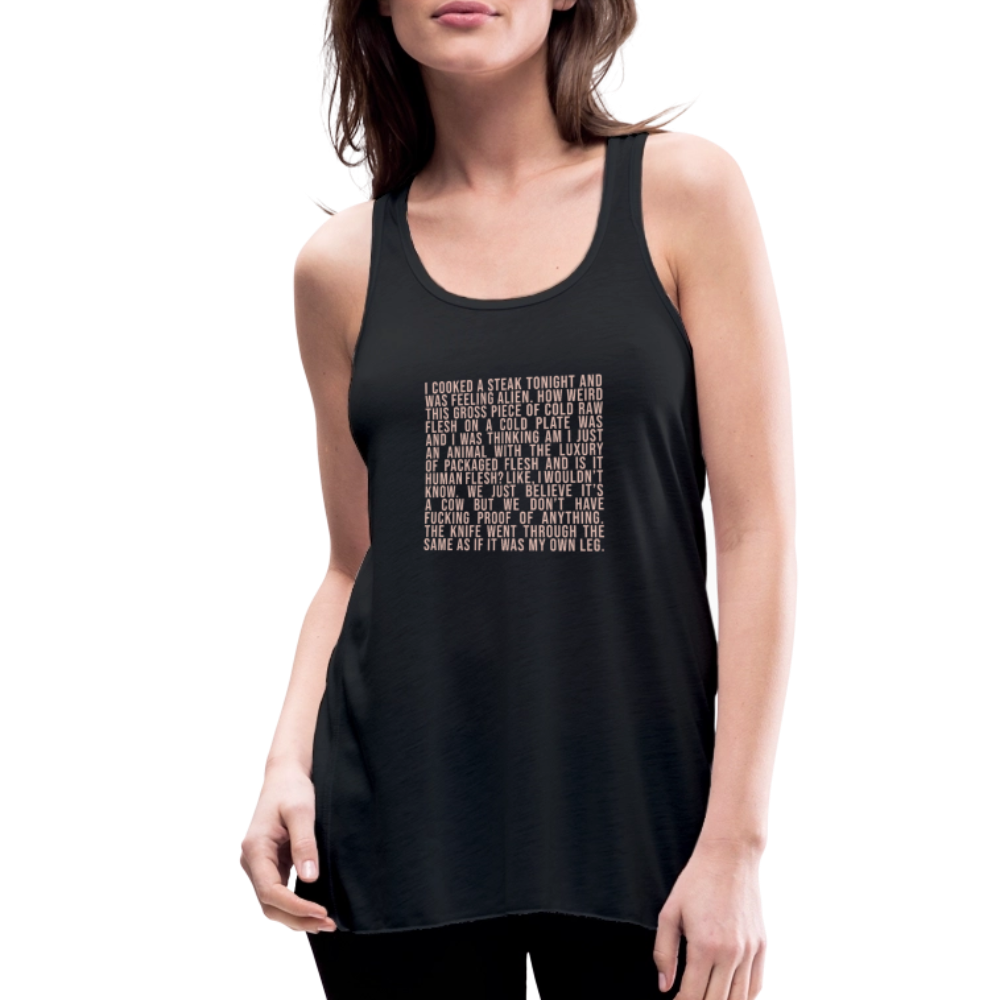 Why Does This Text From My Mom Read Like Poetry Women's Flowy Tank Top by Bella - black
