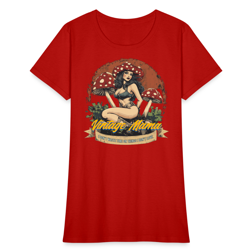 I Don't Waste Time On Things I Don't Love Women's T-Shirt - red