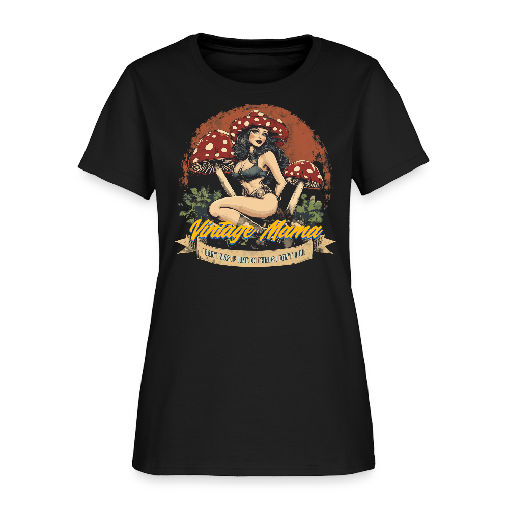 I Don't Waste Time On Things I Don't Love Women's T-Shirt - black