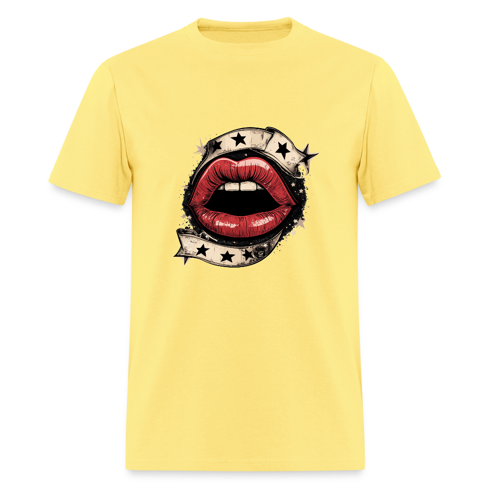 Stars + Lips Unisex Classic T-Shirt - cornsilk