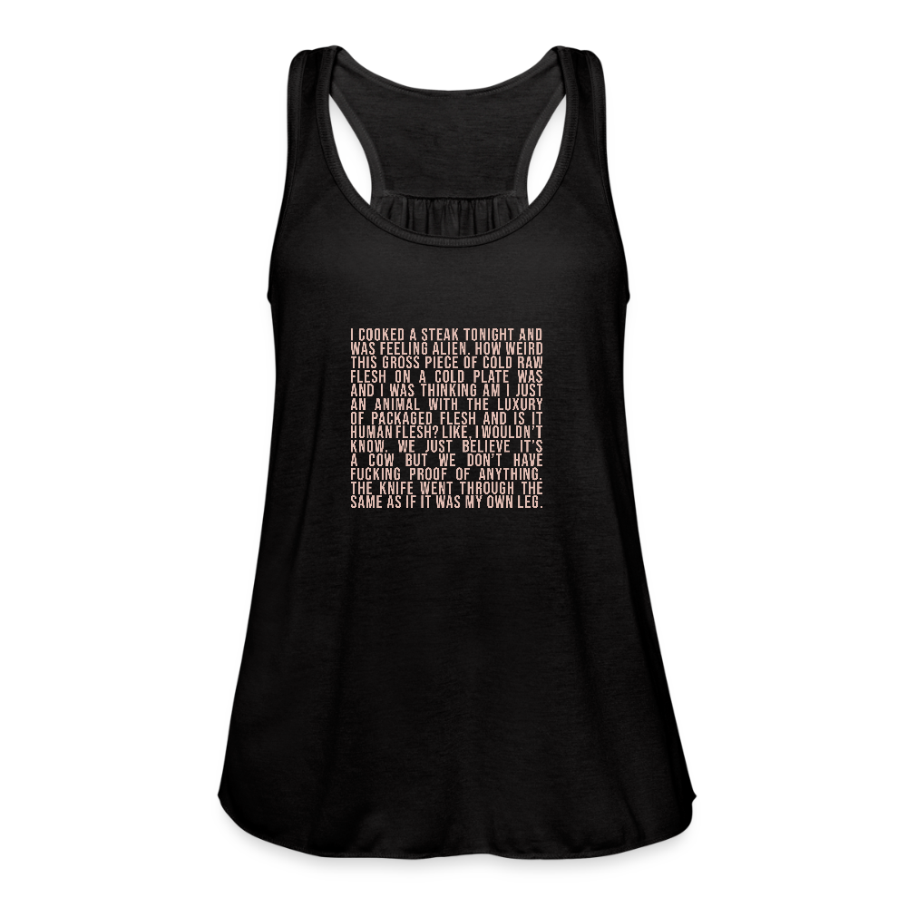 Why Does This Text From My Mom Read Like Poetry Women's Flowy Tank Top by Bella - black