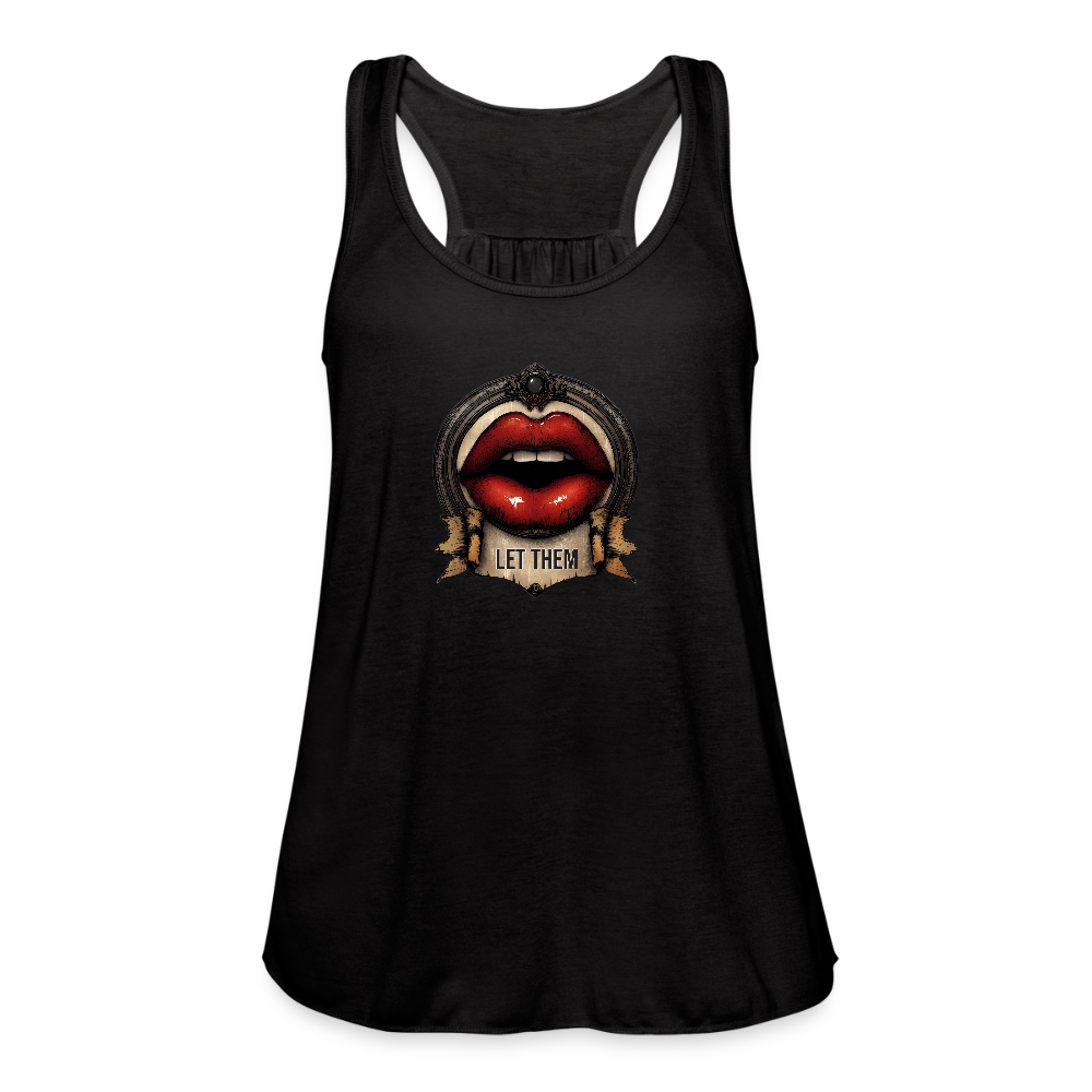 LET THEM Women's Flowy Tank Top by Bella - black