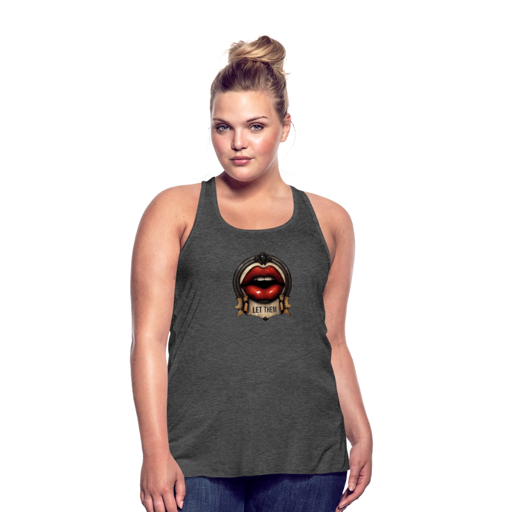 LET THEM Women's Flowy Tank Top by Bella - deep heather