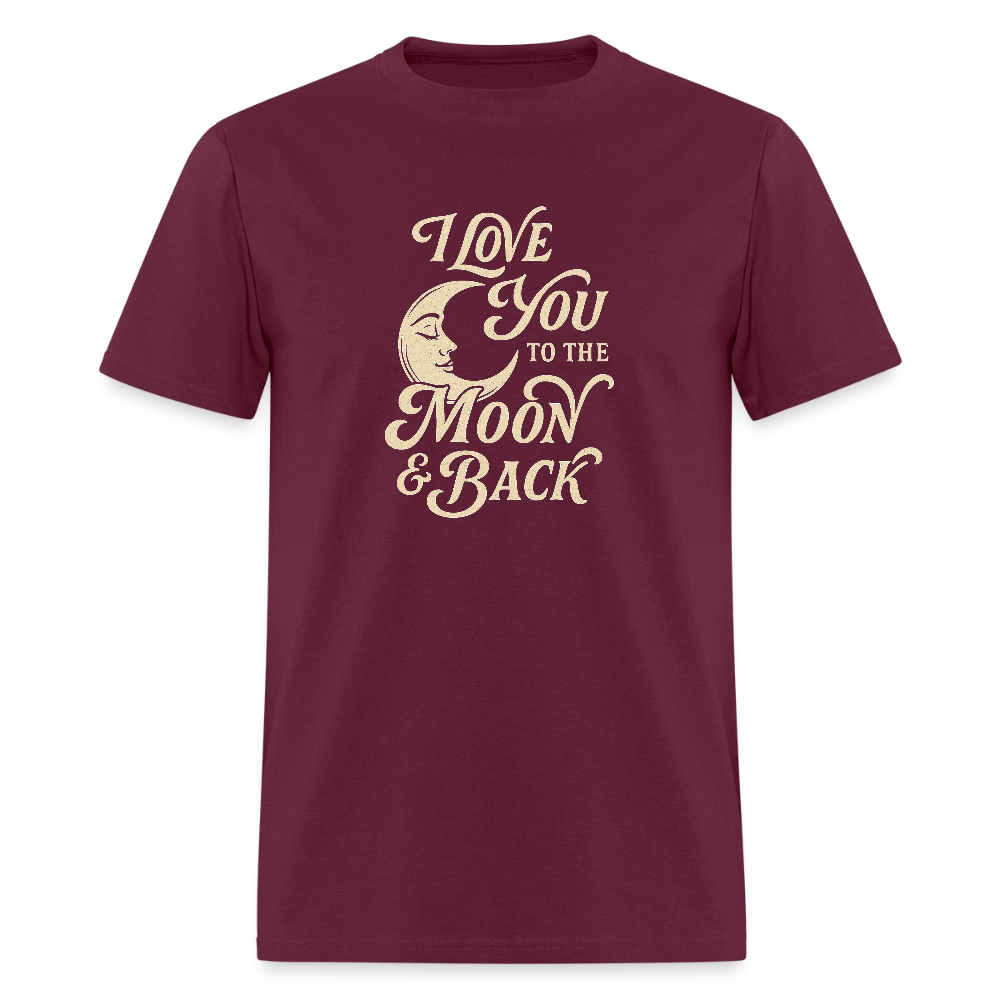 I LOVE YOU TO THE MOON + BACK - burgundy