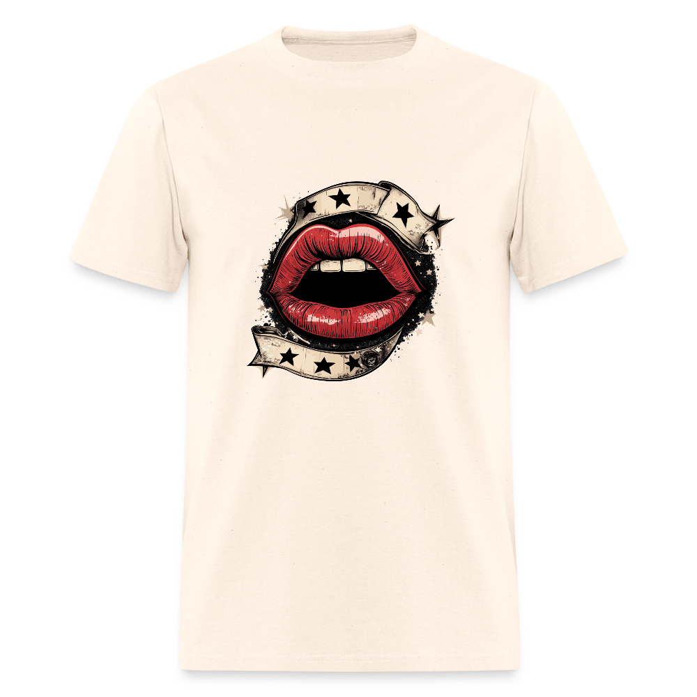 Stars + Lips Unisex Classic T-Shirt - natural