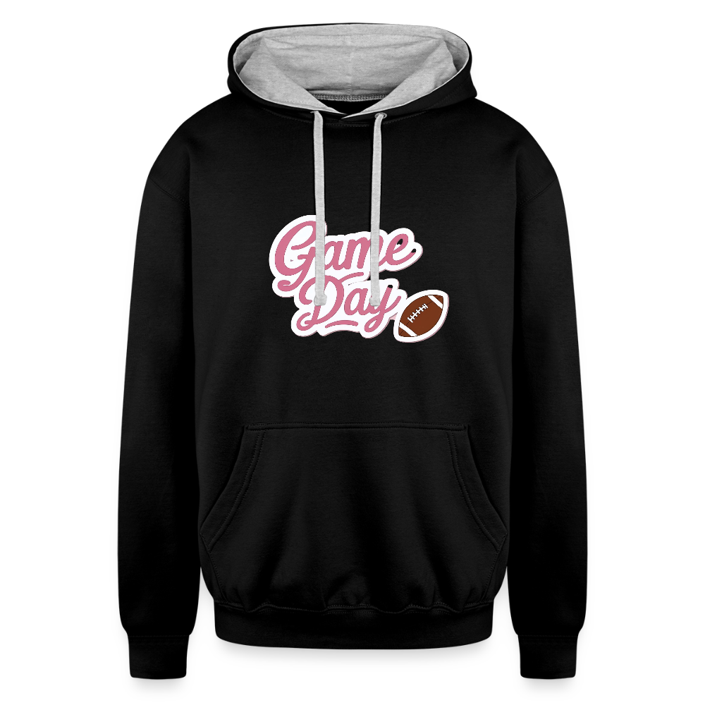 Haute Mama Contrast Hoodie - black/heather gray