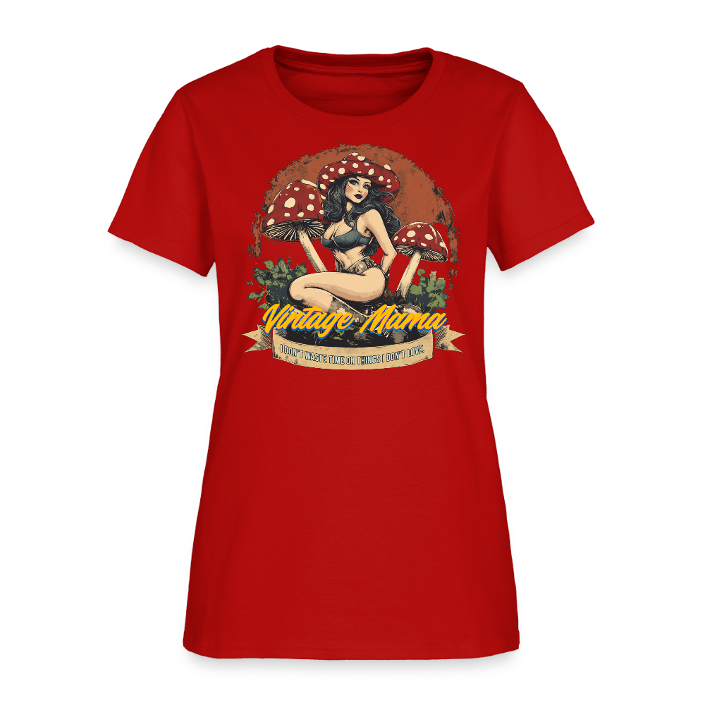 I Don't Waste Time On Things I Don't Love Women's T-Shirt - red