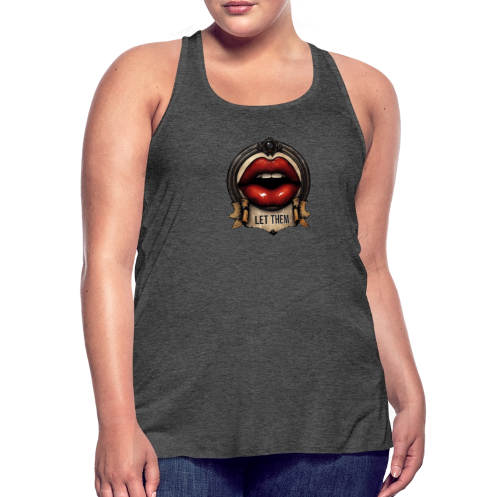 LET THEM Women's Flowy Tank Top by Bella - deep heather