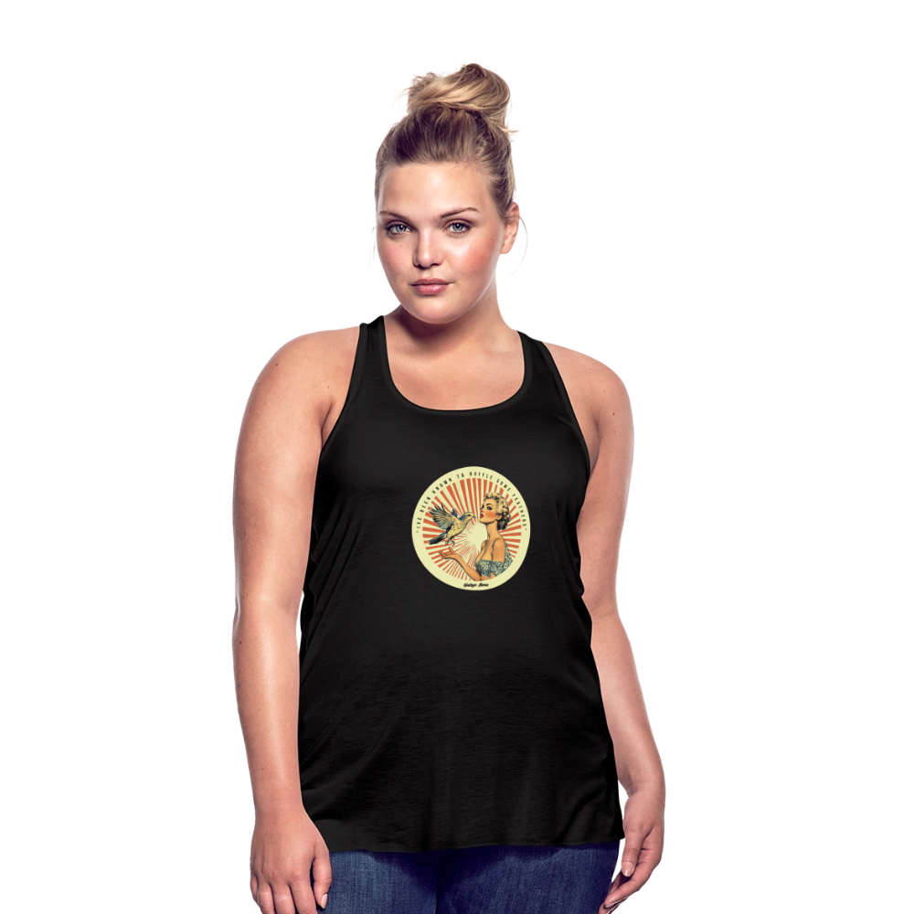 I've Been Known To Ruffle Some Feathers Women's Flowy Tank Top by Bella - black