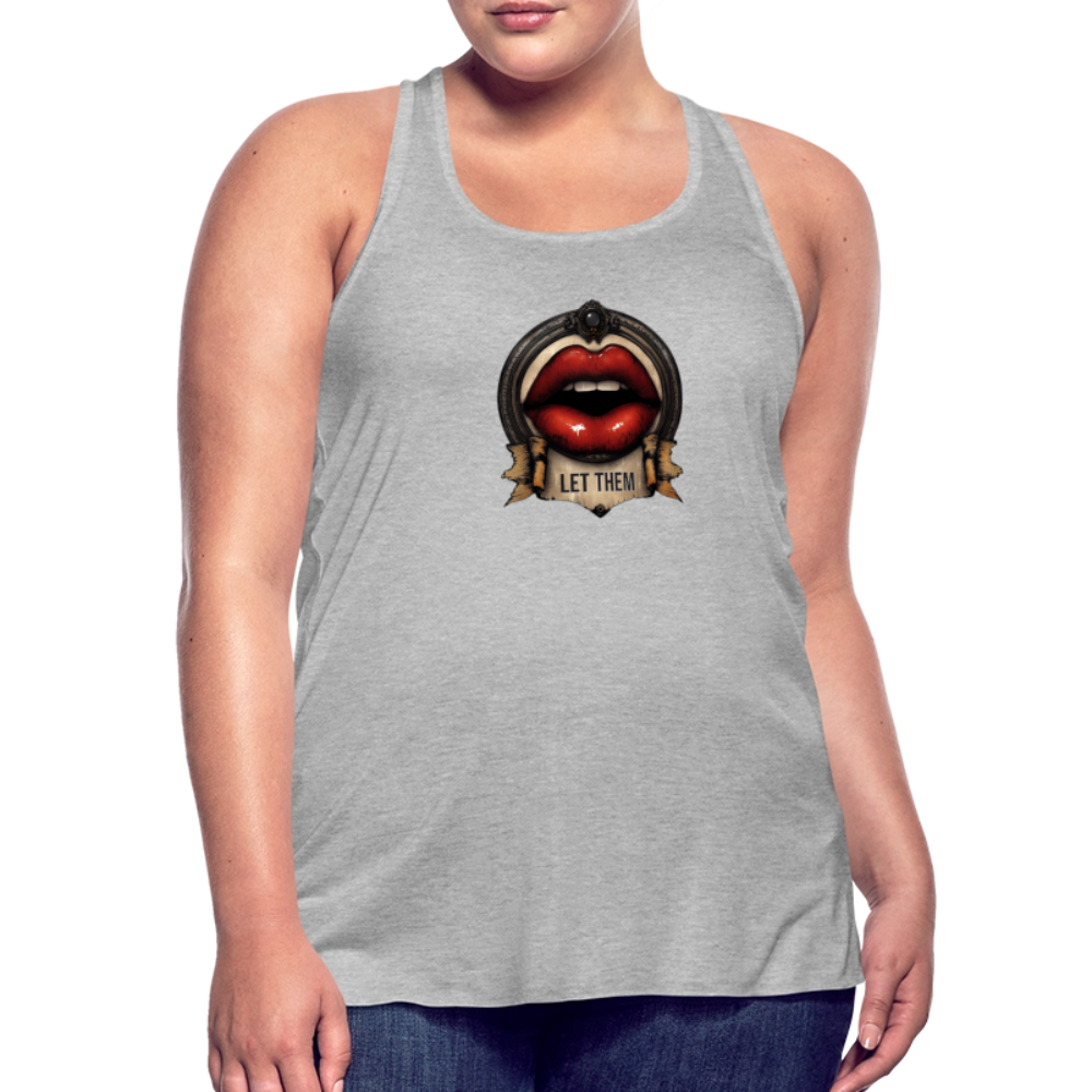 LET THEM Women's Flowy Tank Top by Bella - heather gray