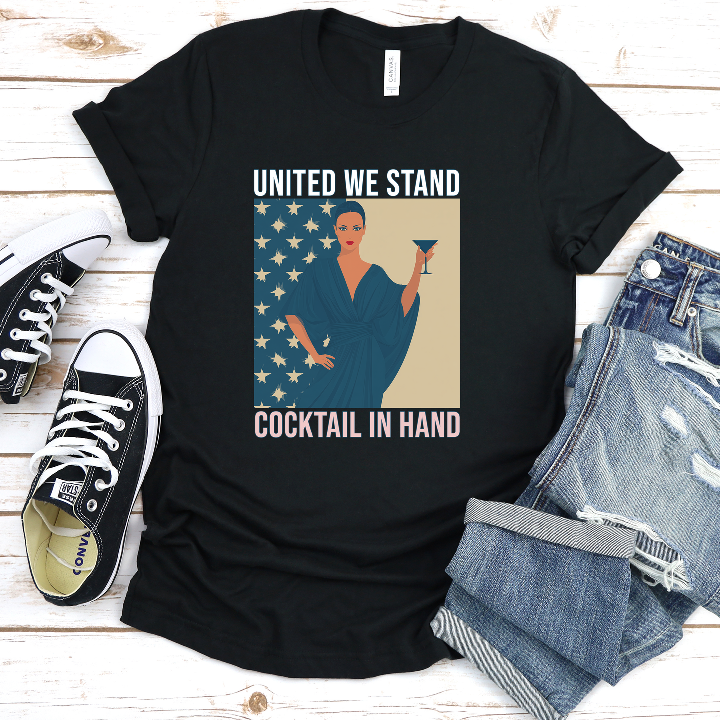 United We Stand , Cocktail In Hand Unisex Classic T-Shirt