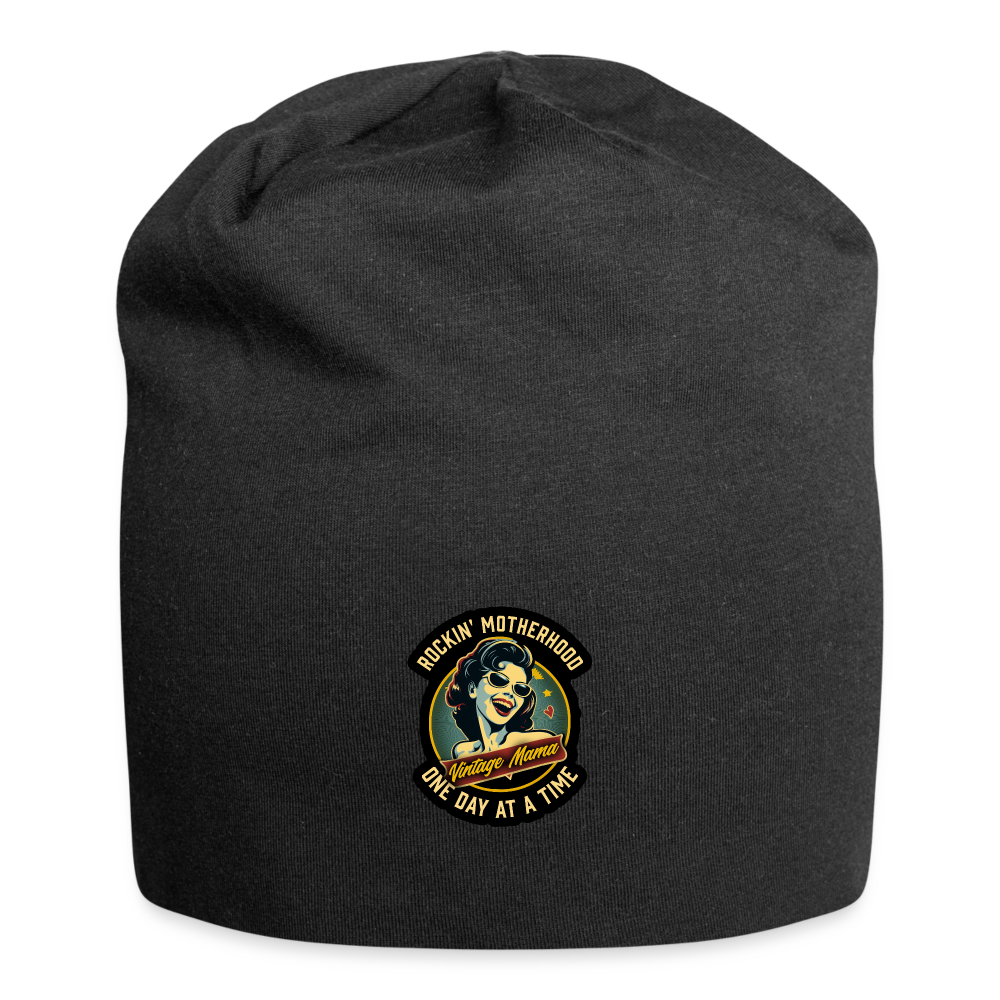 Rockin' Motherhood Jersey Beanie - black