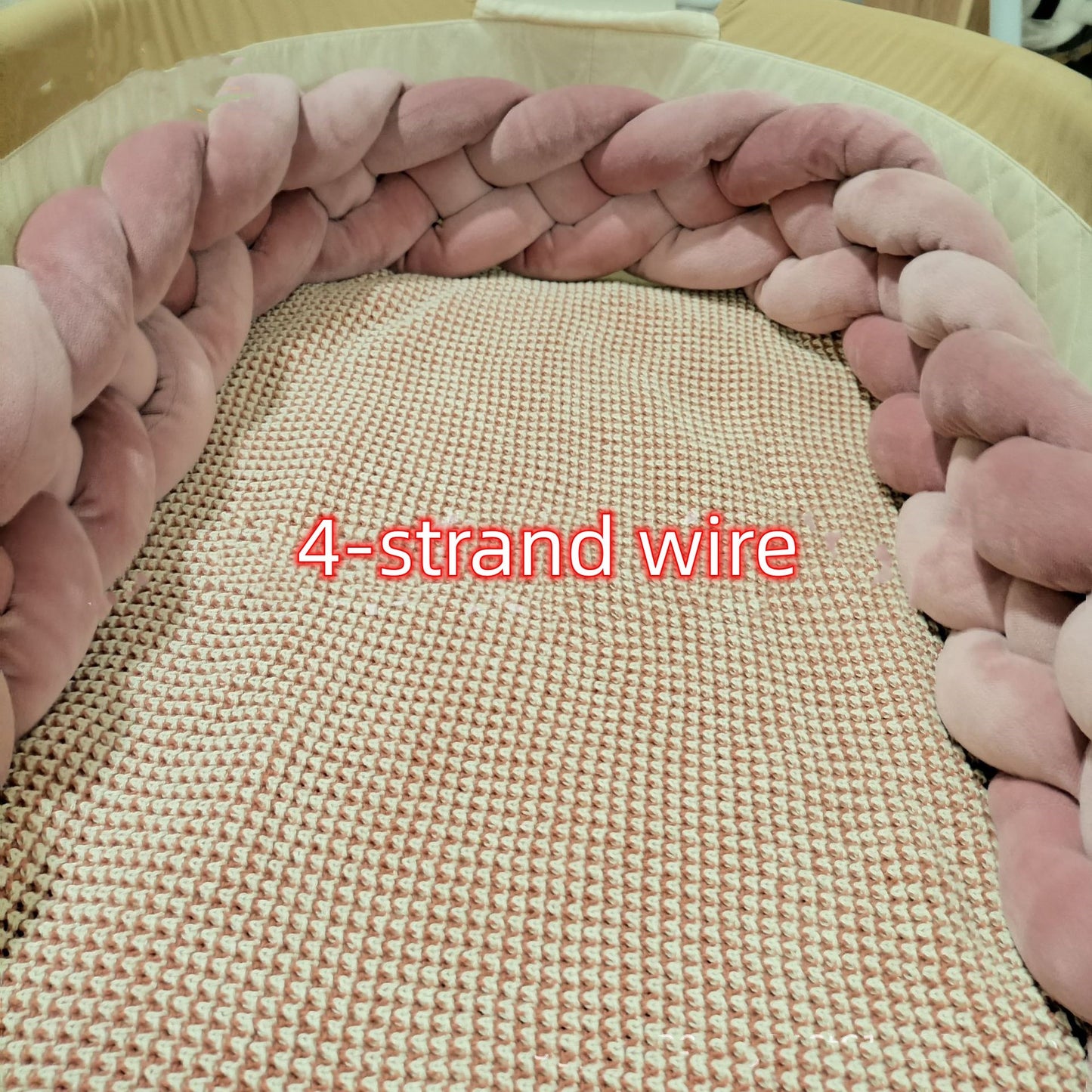 Heightening Baby Braided Crib Bumpers