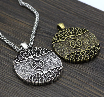 World Tree Double Sided Pendant Necklace