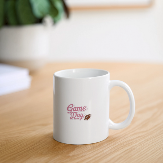 Game Day Football Coffee/Tea Mug - white