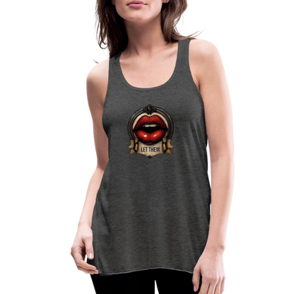 LET THEM Women's Flowy Tank Top by Bella - deep heather