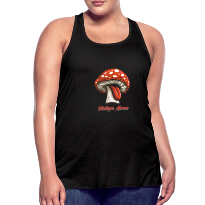 Mushy Tongue Women's Flowy Tank Top by Bella - black