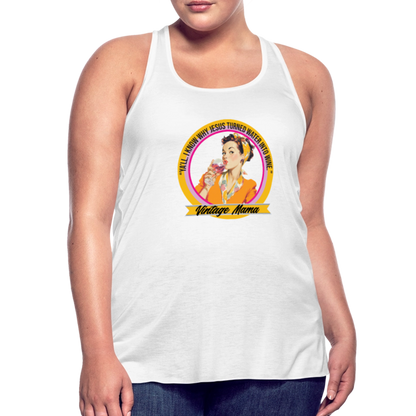 Water Into Wine Women's Flowy Tank Top by Bella - white