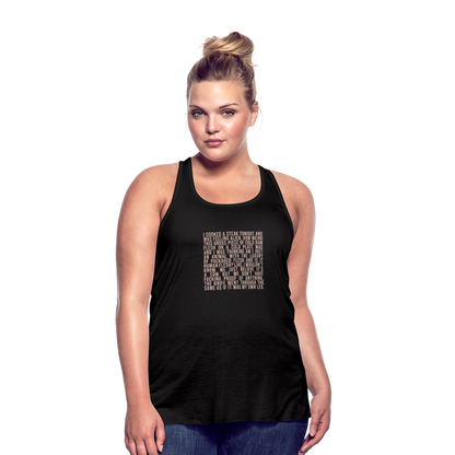 Why Does This Text From My Mom Read Like Poetry Women's Flowy Tank Top by Bella - black