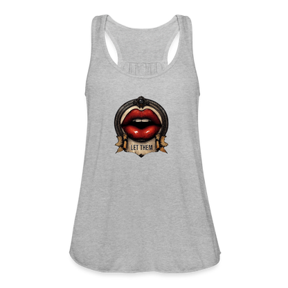 LET THEM Women's Flowy Tank Top by Bella - heather gray
