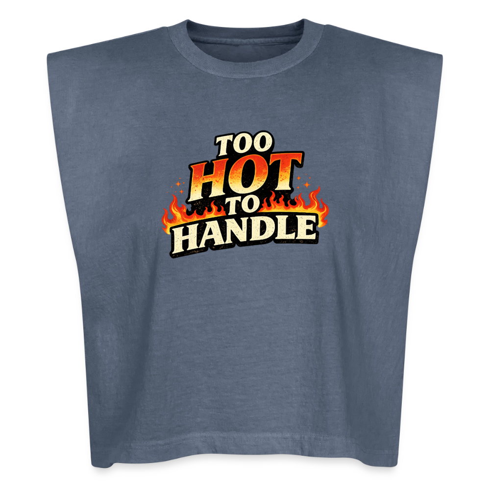 TOO HOT TO HANDLE MUSCLE TANK - faded navy
