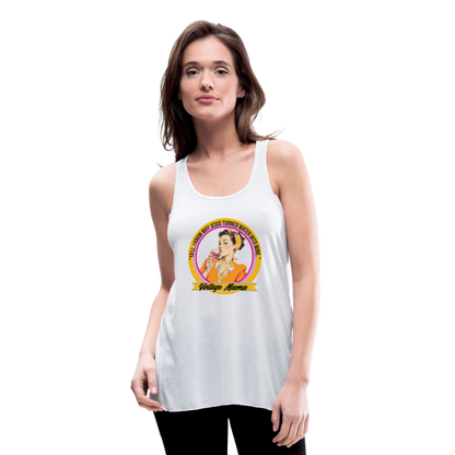 Water Into Wine Women's Flowy Tank Top by Bella - white