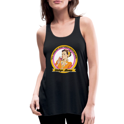 Water Into Wine Women's Flowy Tank Top by Bella - black
