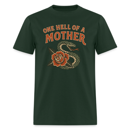 ONE HELL OF A MOTHER: SNAKE ROSE - forest green