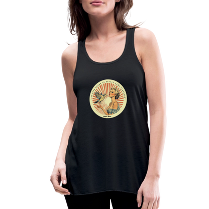 I've Been Known To Ruffle Some Feathers Women's Flowy Tank Top by Bella - black