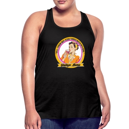Water Into Wine Women's Flowy Tank Top by Bella - black