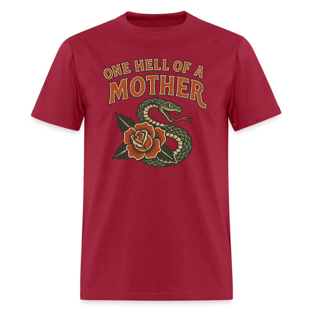 ONE HELL OF A MOTHER: SNAKE ROSE - dark red