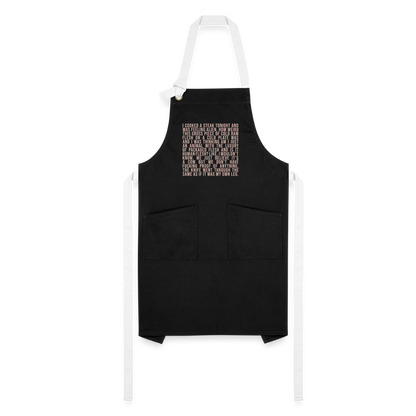 Why Does This Text From My Mom Artisan Apron - black/white