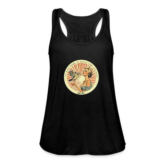 I've Been Known To Ruffle Some Feathers Women's Flowy Tank Top by Bella - black