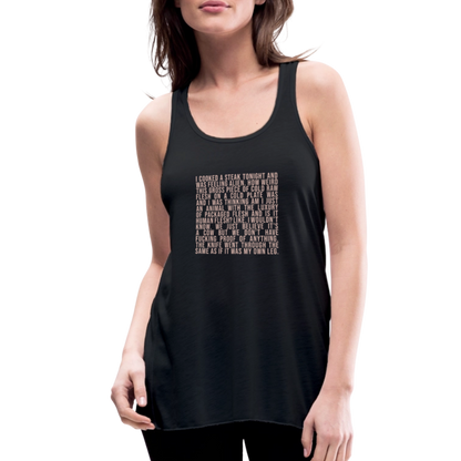 Why Does This Text From My Mom Read Like Poetry Women's Flowy Tank Top by Bella - black