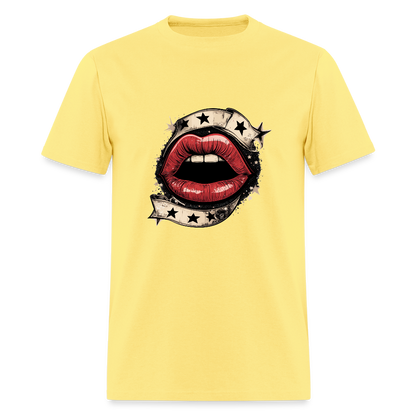Stars + Lips Unisex Classic T-Shirt - cornsilk