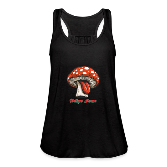 Mushy Tongue Women's Flowy Tank Top by Bella - black