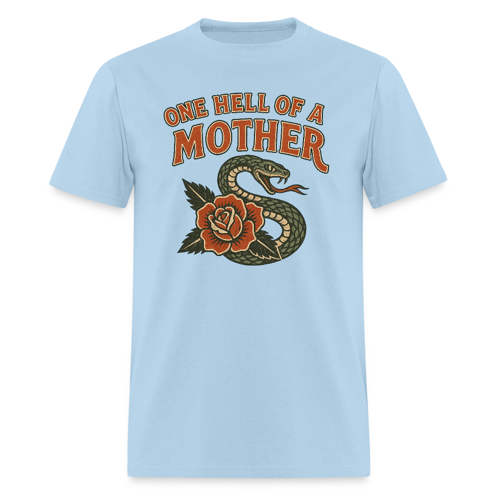 ONE HELL OF A MOTHER: SNAKE ROSE - powder blue