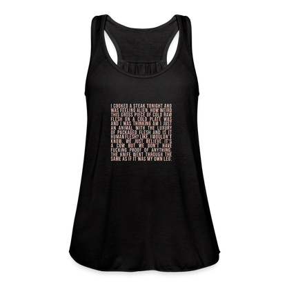 Why Does This Text From My Mom Read Like Poetry Women's Flowy Tank Top by Bella - black
