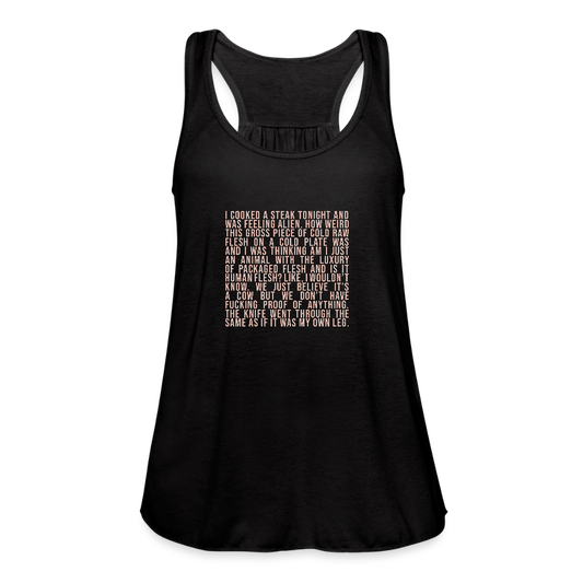 Why Does This Text From My Mom Read Like Poetry Women's Flowy Tank Top by Bella - black