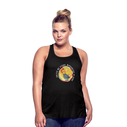 United We Stand , Margaritas In Hand Women's Flowy Tank Top by Bella - black