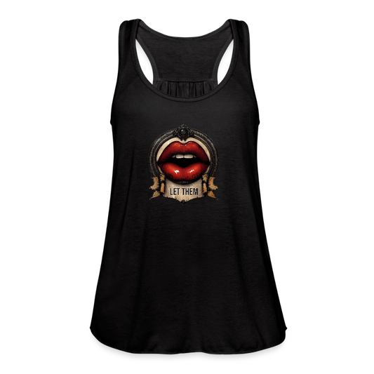 LET THEM Women's Flowy Tank Top by Bella - black