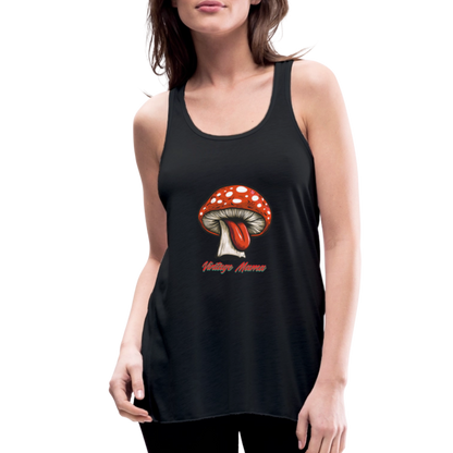 Mushy Tongue Women's Flowy Tank Top by Bella - black